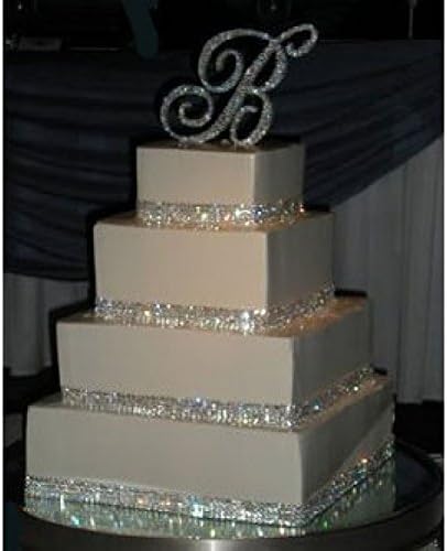 Crystal Cake Ribbons Real Rhinestones Bling Diamond Cake Ribbon Banding (6 Row 2 Yards)