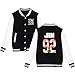 Women's Men's Varsity Baseball Jacket Casual Letterman Bomber Jacket Windbreaker Lightweight Jacket Coat