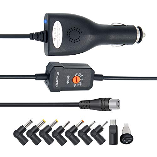POWSEED DC12V Car 12W Universal Power Adapter for Breast Pumps Speakers Smart Phone Tablets Small Electronics Micro USB Devices, Output 3V 4.5V 5V 6V 7.5V 9V 12V Multi Voltage Charger Supply Cord