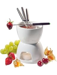 Cilio Porcelain Chocolate Fondue Set, White