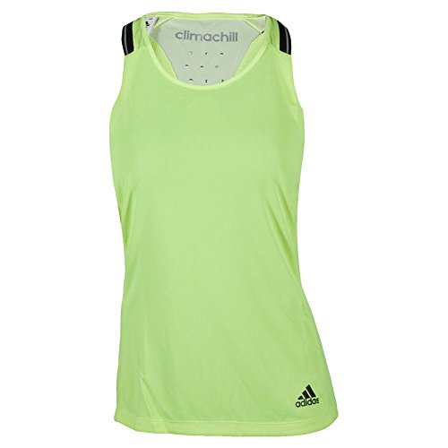 Adidas Women's Tennis Supernova Chill Tank-Chill Light Flash Yellow Melange/Black-Extra Large