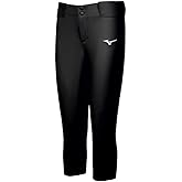 Mizuno Women's Belted Stretch Fastpitch Softball Pant, Black, Large