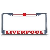 Fastasticdeals England Liverpool License Plate Frame Tag Holder Cover