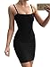 BEAGIMEG Women's Sexy Spaghetti Strap Sleeveless Bodycon Mini Club Dress