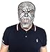 Mick Thomson Face Mask, Halloween Latex Creepy Heavy Metal Silver Decorate Masks, Masquerade and Costume Party Scary Prop