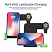 Bysionics Wireless Charger,2 in 1 Fast Qi Phone Wireless Charging Stand & Wireless Charging Dock Compatible for Apple iWatch Series 4/3/2/1 (Black)