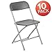 Flash Furniture 10 Pk. HERCULES Series 650 lb. Capacity Premium Grey Plastic Folding Chair primary