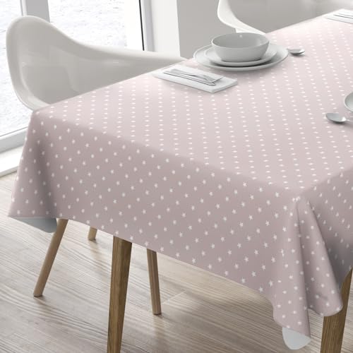 Home Direct Rectangular Oilcloth PVC Wipe Clean Tablecloth Table Cover (140x200cm, Pink) — image 1