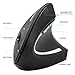 MoKo Wireless Vertical Mouse, 2.4G Ergonomic Wrist Relax Mouse with 3 Adjustable DPI Levels and 6 Buttons for Laptop, PC, Notebook, Chromebook, MacBook - Black