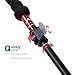 Himal 1 PCS Folding Collapsible Travel Hiking Walking Stick Trekking Pole with EVA Foam Handle (Black-Red)