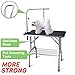 Polar Aurora 36'' Dog Grooming Table, Heavy Duty Pet Grooming Table for Dogs at Home Foldable Grooming Table w/Adjustable Arm & Noose & Mesh Tray Professional Dog Show Stainless Steel Black