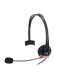 Zeadio Overhead cancelación de ruido auriculares Auricular Boom Micrófono para Kenwood Baofeng HYT 2 Pin Walkie Talkie Radio, Paquete de 1, Única