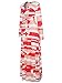 Farktop Women's V Neck Long Sleeves Digital Graffiti Printed Prom Party Maxi Long Dress with Belt (L, Red)