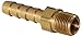 Anderson Metals 57001-0402 Brass Hose Fitting, Adapter, 1/4" Barb x 1/8" NPT Male Pipe primary