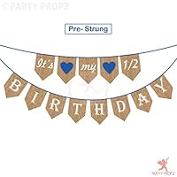 Party Propz Half Birthday Party Decoration, It is My 1/2 Birthday Banner / 1/2 Birthday Decorations / Half Birthday Banner / Half Birthday Banner boy