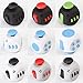 FIDGET DICE 6 Sides Fidget Toys Cube Relieves Stress and Anxiety Cube for Children and Adults (White - Blue)
