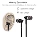 Wired Headphones, BYZ Earbuds with Mic, Stereo Wired Earphones, Tangle Free Cable, Ergonomic Design, 3.5mm Jack, Blackthumb 4