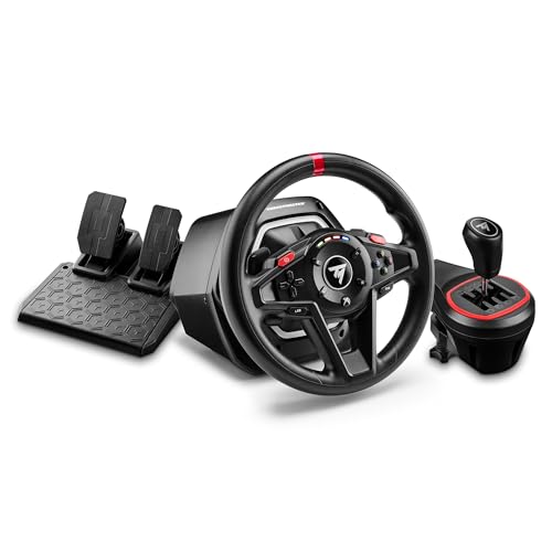 T128 Shifter Pack – Komplett-Set mit Force Feedback Rennlenkrad & TH8S 8-Gang-Schaltung – Magnetische Präzision, Schalt-LEDs – Offiziell für Xbox Series X|S & PC