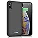 Battery Case for iPhone X/XS, Upgraded 6500mAh Portable Rechargeable Charging Case Extended Battery Pack Protective Charger Case for iPhone X/XS(5.8 inch) -Black