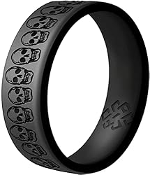 Knot Theory Skulls Silicone Ring for Men and Women
