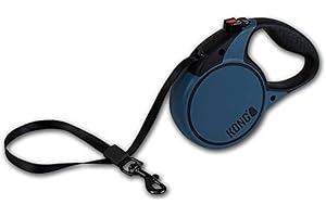 Alcott Kong Terrain Retractable Dog Leash, Medium, Blue, 16' Long