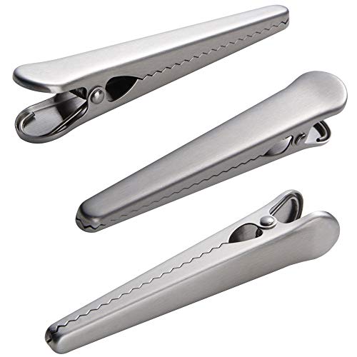 8 Packs Chip Bag Clips, DanziX 4.45Inch Length Stainless Steel Jaw Sealing Clips for Reusable Storage Box/Food/Bread/Coffee Bags, Kitchen and Office Usage
