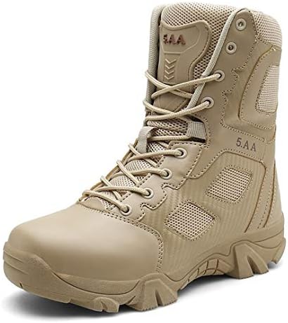 NiuBuLaio Desert Tactical Mens Boots Wear-Resisting Army Boots Men Waterproof Outdoor Hiking Combat Ankle Boots