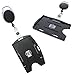2 Pack - Premium Two Card Plastic Badge Holder - Vertical or Horizontal - with Heavy Duty Retractable Carabiner Clip Badge Reel by Specialist ID (Black)