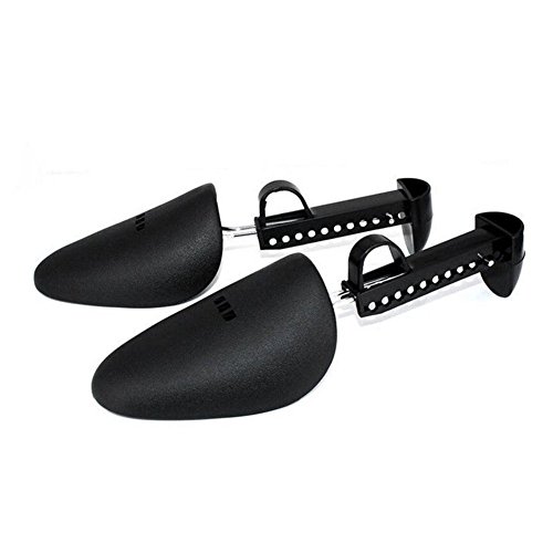 Baifeng 1 Pair Women Men's Plastic Adjustable Shoe Stretcher,2-Way Shoes Stretcher Tree Shaper, Unisex Shoe Stretcher Holder Black, Men size 25-32cm