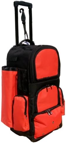Black and Orange Chita CTR Softball Baseball Bat Equipment Roller Backpack