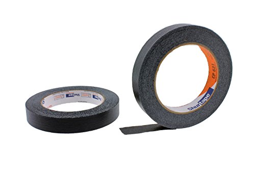 2pk 3/4" in x 60yd Black Masking Tape Extra Sticky PRO Grade High Stick Special Project Painters Tape Painting Trim Arts Crafts School Home Office 21 Days 18MM x 55M .75 inch