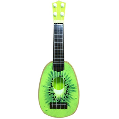 Ikevan Children Educational Toys Learn Guitar Ukulele Colorful Mini Fruit Guitar Musical Instruments Kids Toys (Green Kiwi)