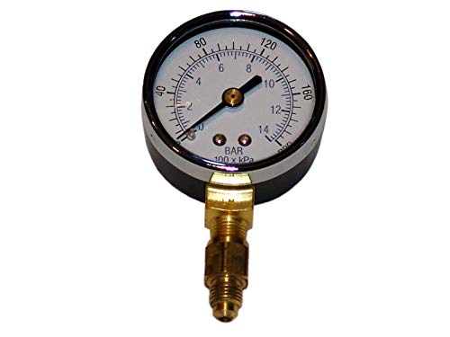 Oil Burner Pressure Test Gauge 200 psi / 1400 kPa w/Adaptor Fits NPT Pumps SAE Oil Mini-lines on Burners - Thumbnail 5