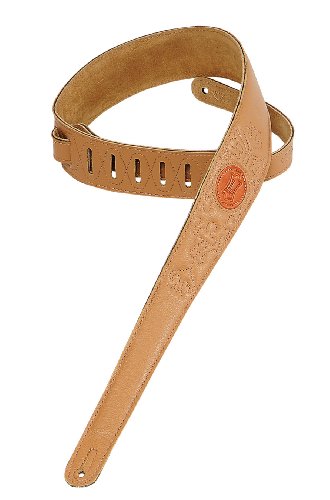 Levy's Leathers Gitarrengurt Country Collection – Blau, Veloursleder, Verstellbar 44-58 Zoll, Made In Canada