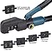 Lulultn Custom Hydraulic Hand Crimper Tool for 1/8 Stainless Steel Deck Cable Railing Hardware Kit, with Cable Cutter