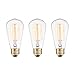 Globe Electric 31321 Vintage Designer Light Bulb, 3 Count (Pack of 1), Cool White