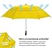 EEZ-Y Golf Umbrella - 58 Inch Windproof Rain Umbrellas w/Double Canopy - Compact, Portable & Break Resistant for Travel – Yellow
