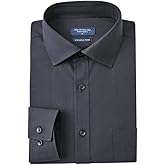 Year In Year Out Wrinkle Free Dress Shirt for Men Regular Fit Long Sleeve Wrinkle Resistant Shirt