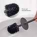 O-KIS Toilet Brush and Holder Modern Simple Elegant Practical Toilet Brush for Bathroom Toilet Storage - Charcoal Grey