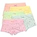 BOOPH Girls Underwear Panties 5 Pack Cotton Kids Boyshort 4-5T Flower