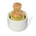 Full Circle Bubble Up Ceramic Soap Dispenser & Bamboo, Dish Brush + Dispenser, Green primary