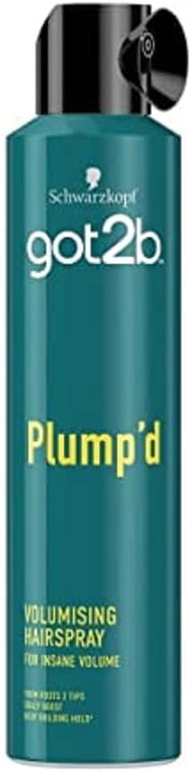 Got2B Plump'd Volume Hairspray Weightless Strong Hold Vegan Silicone Free 300ml