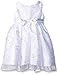 Jayne Copeland Girls' Sequin Floral Embr. Org Dress