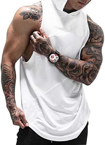 Diconna Men's Bodybuilding Hoodie Shirts Stringer Tank Top Muscle Sleeveless Gym Vest