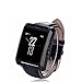 Luxsure Bluetooth 4.0 Smart Watch Waterproof Wrist Watch Phone with Camera Touch Screen and PU Leather Strap Band Smartwatch for IOS iPhone 6 6 plus Samsung Android Smartphones(Black)