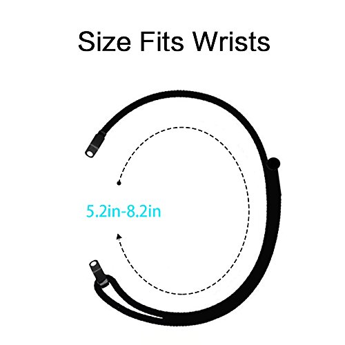 C2D JOY Garmin Sport Loop Replacement Bands (2018 Sport Loop Watch Band for Garmin Vivoactive Sports GPS Smart Watch No Buckle Needed, Black(5.2-8.2in)