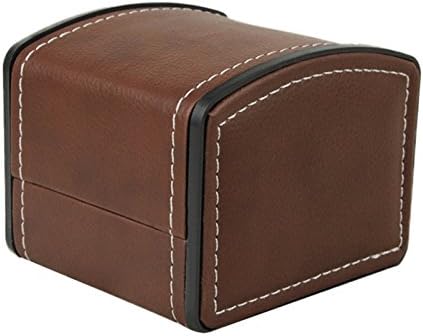NICERIO Watch Jewelry Box Organizer,Single Grid PU Leather Gift Bracelet Jewelry Case Storage Organizer,9.37 5.43 7.8 inch (LWH)(Coffee)