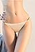 SilRiver -- Womens Silk Spandex G-String Thong Panty, Sexy T-Back Underwear with Soft Satin(Large,Moon White)