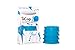 Blossom Mason and Canning Jar Sipping and Drinking Lid Caps, Silicone, For Standard Size Mason Jars, 3.5-Inches; Blue; Set of 4