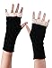 Womens Lady's Lace Trim Knitted Fingerless Gloves